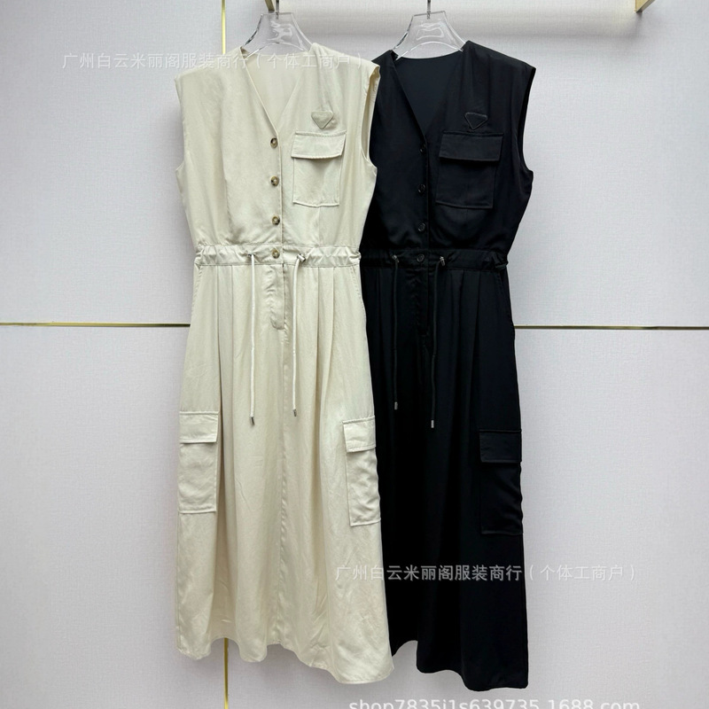 2026 Shenzhen Nanyou Spring/Summer New Sleeveless Shirt Dress for Women, Mid-Length, Waist-Cinching, Slimming, Fashionable Dress for Women 2026 Shenzhen Nanyou Spring/Summer New Sleeveless Shirt Dress for Women, Mid-Length, Waist-Cinching, Slimming, Fashionable Dress for Women