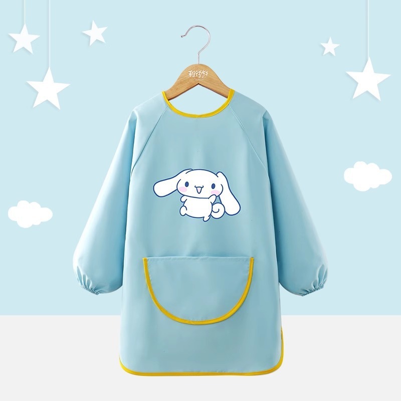 子供用エプロン絵画服幼稚園スタジオアートベルクロ長袖防水防汚よだれかけスモック逆着用|undefined