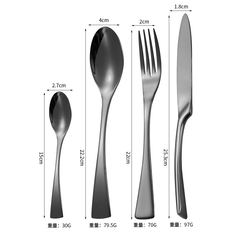 創意カヤナイフとフォークのスプーンのヨーロッパ式の西洋食器の贈り物のホテルのステーキの刀と魚の尾のステンレスの食器のセット|undefined