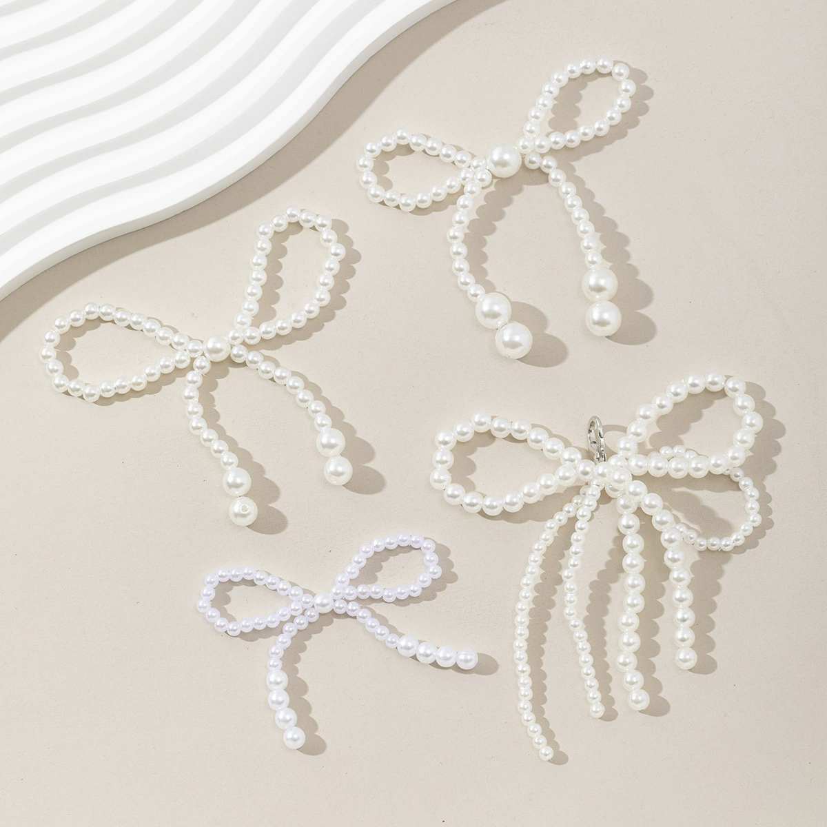 , Однолепестковый бант пряжка для шитья DIY аксессуары для одежды Декоративные головные уборы Серьги из жемчуга