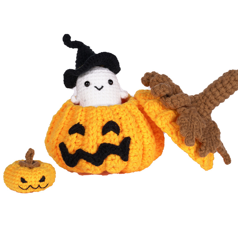 Pacchetto di materiali per uncinetto per bambole manuali unisex, ornamenti per tessitura fai da te fatti a mano, regalo di Natale per Halloween_voghion.com