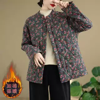 实拍2024新款秋冬夹棉棉衣女大口袋薄棉保暖外套休闲宽松棉衣棉服