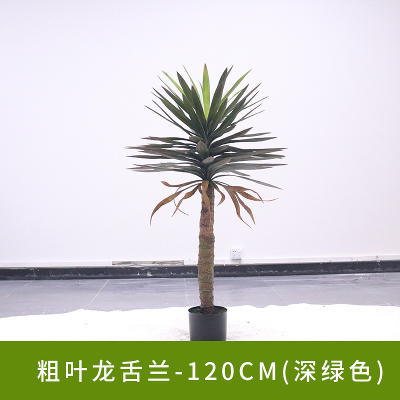 Simulación de agave de hoja gruesa, falsa planta en maceta, planta tropical, decoración del centro comercial, árbol de sangre de dragón, falsa planta verde, paisaje
