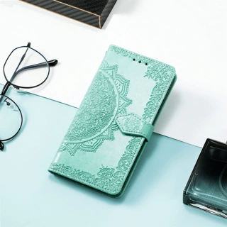 适用三星Galaxy A41/A51曼陀罗压花手机壳S26插卡钱包A56保护皮套