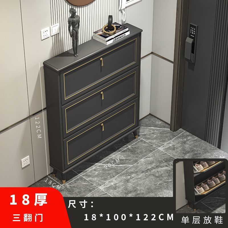 Nuevo modelo 2026, zapatero ultrafino de estilo lujoso y popular con tapa abatible para la entrada del hogar, tendencia en TikTok.