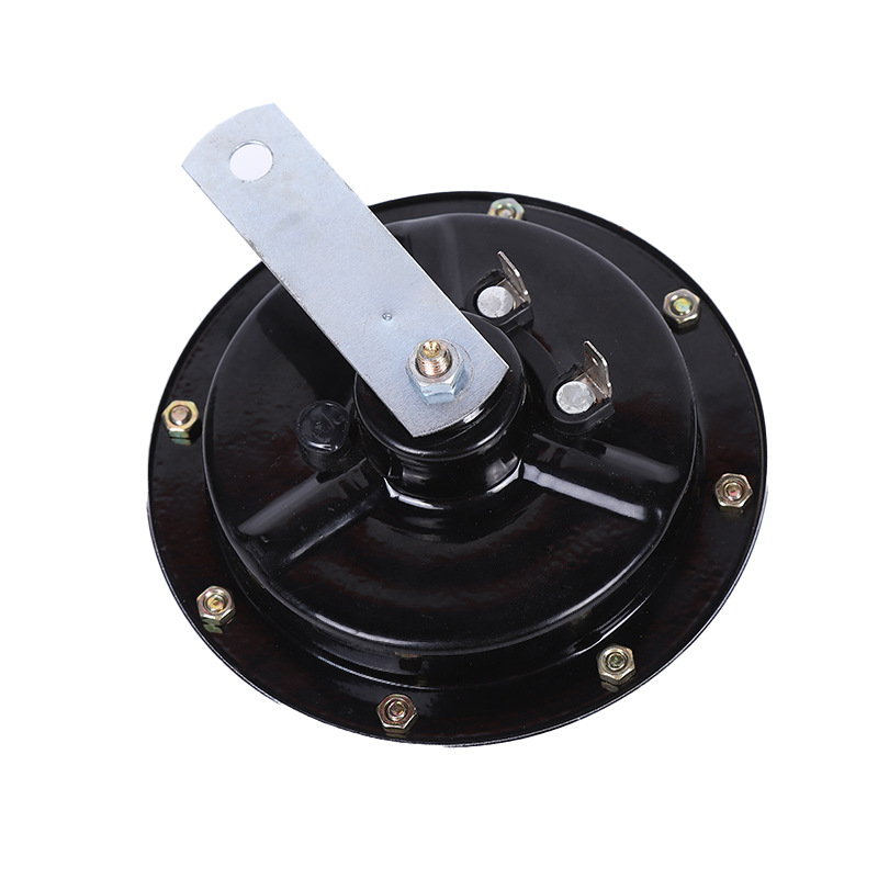 12V electroplated basket-type car horn, high-power with cover, high and low frequency car horn, factory direct sales and wholesale detail image 9