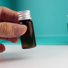 10ML鋁蓋膠塞棕色玻璃瓶十毫升小號茶色螺口分裝瓶樣品瓶密封瓶子