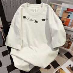 纯棉小众设计感重磅短袖T恤男美式复古夏季2025新款宽松休闲上衣