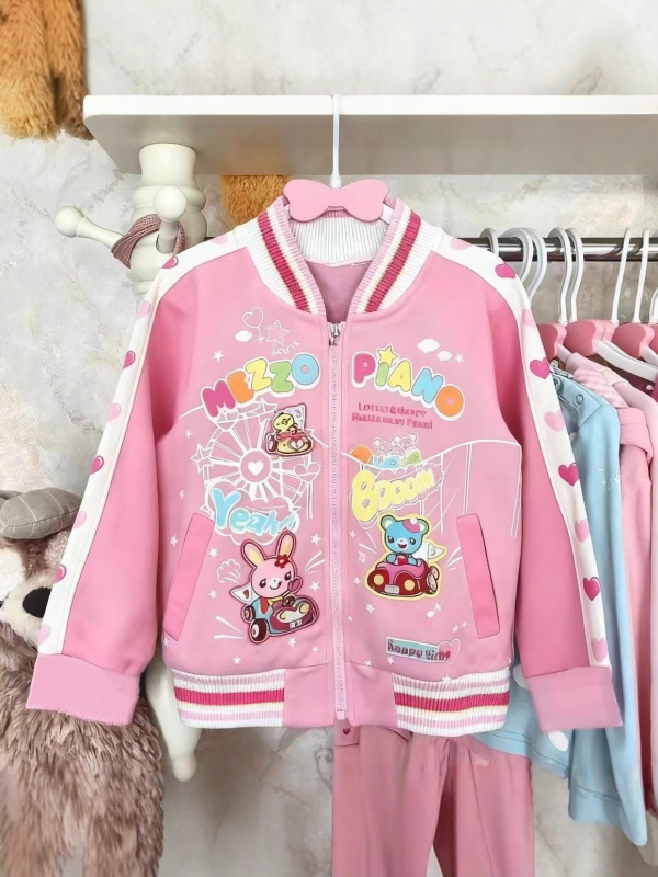 日系甜美可爱童趣游乐园棒球服软萌少女儿服mezzopiano开衫外套秋|undefined