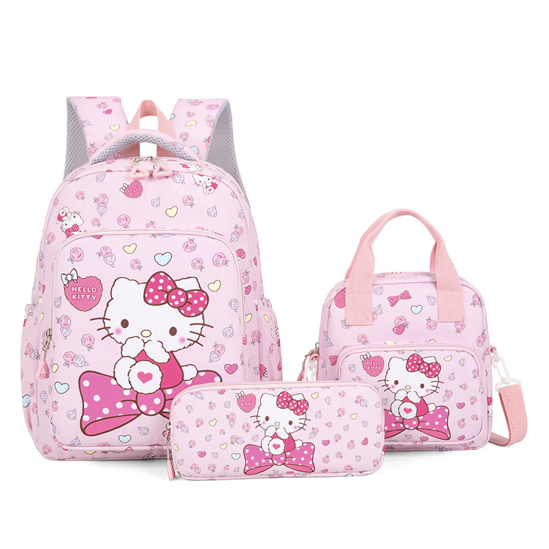 Mochila infantil de jardín de infantes Kulomi Meile Tiyu Gui Mochila de dibujos animados personalizada de tres piezas Mochila multipropósito