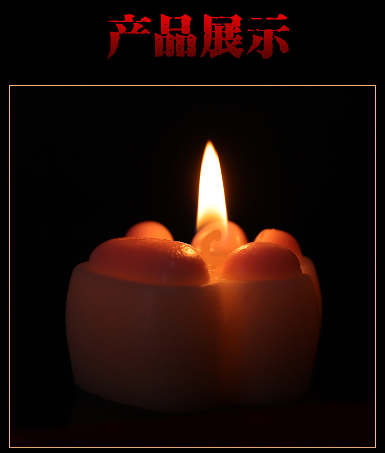 Cat Claw Low-Temperature Massage Candle in Pink Soy Wax for Adult Couples — detail image 20