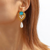 Universal earrings from pearl, European style