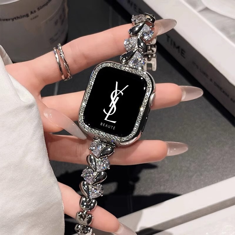 Suitable for Xiaomi Mi Band 9Pro Strap Full of Diamonds 8Pro Metal Redmi Watch6/5/4 High-End Fashion Wristband