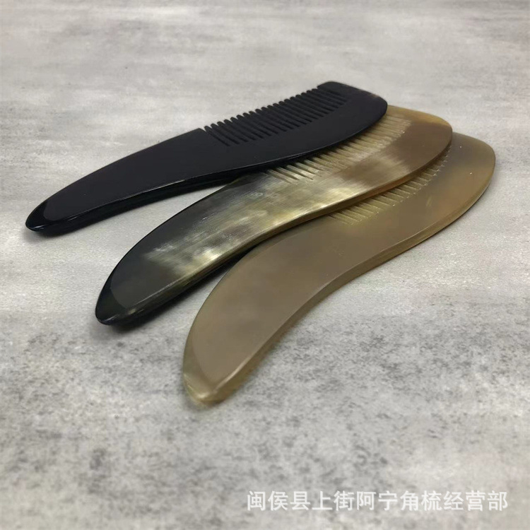 Natural Horn Comb Fine Tooth Rat Tail Comb 16cm Handmade Craft Comb for Home Hair Styling specifications