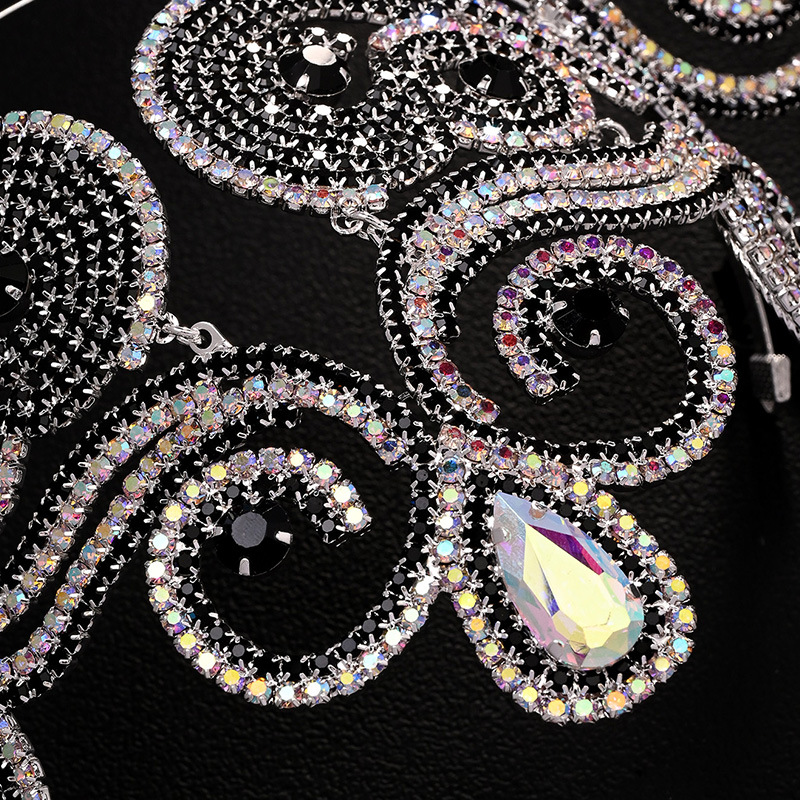 Europa y los Estados Unidos venden gota de agua personalidad exagerada correa de cabello de diamante accesorios de espectáculo de escenario banda de cabeza femenina