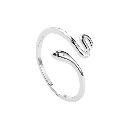 Snake Ring for Women, Polished Surface, Student Style, Korean Version, Elegant, Individualistic, Cool Style, Agile Small Snake, Index Finger Ring, Simple
