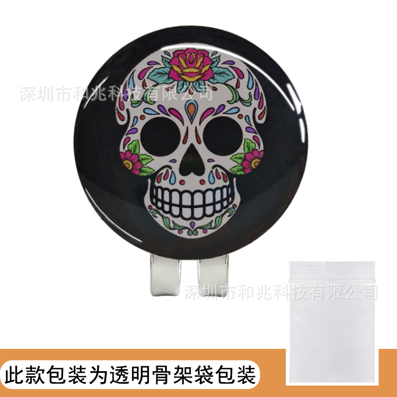 Black skull-with flowers