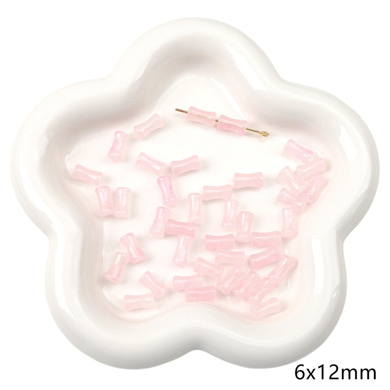 Luz rosa de bambú Beads
