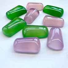 厂家批发天然玛瑙平底梯牌裸石配件绿玛瑙粉玛瑙梯牌