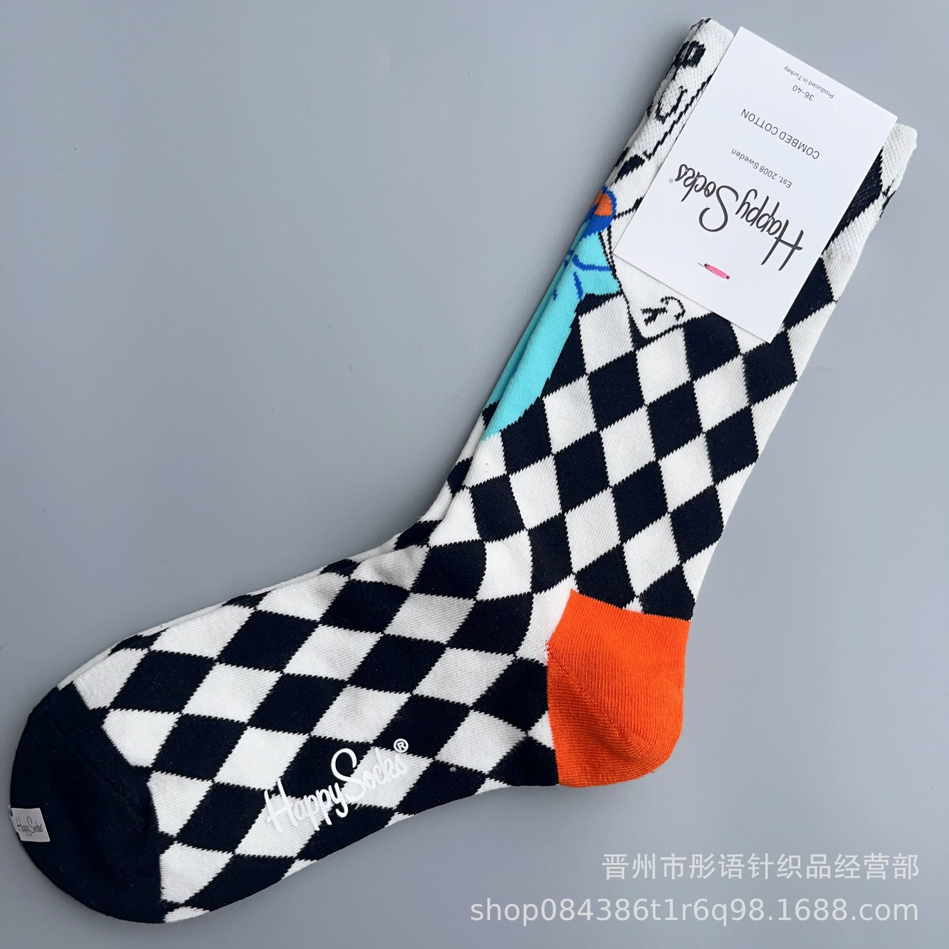 Чулки Happysocks женские скандинавские модные хлопковые гольфы средней высоты женские классические универсальные четыре сезона с животными