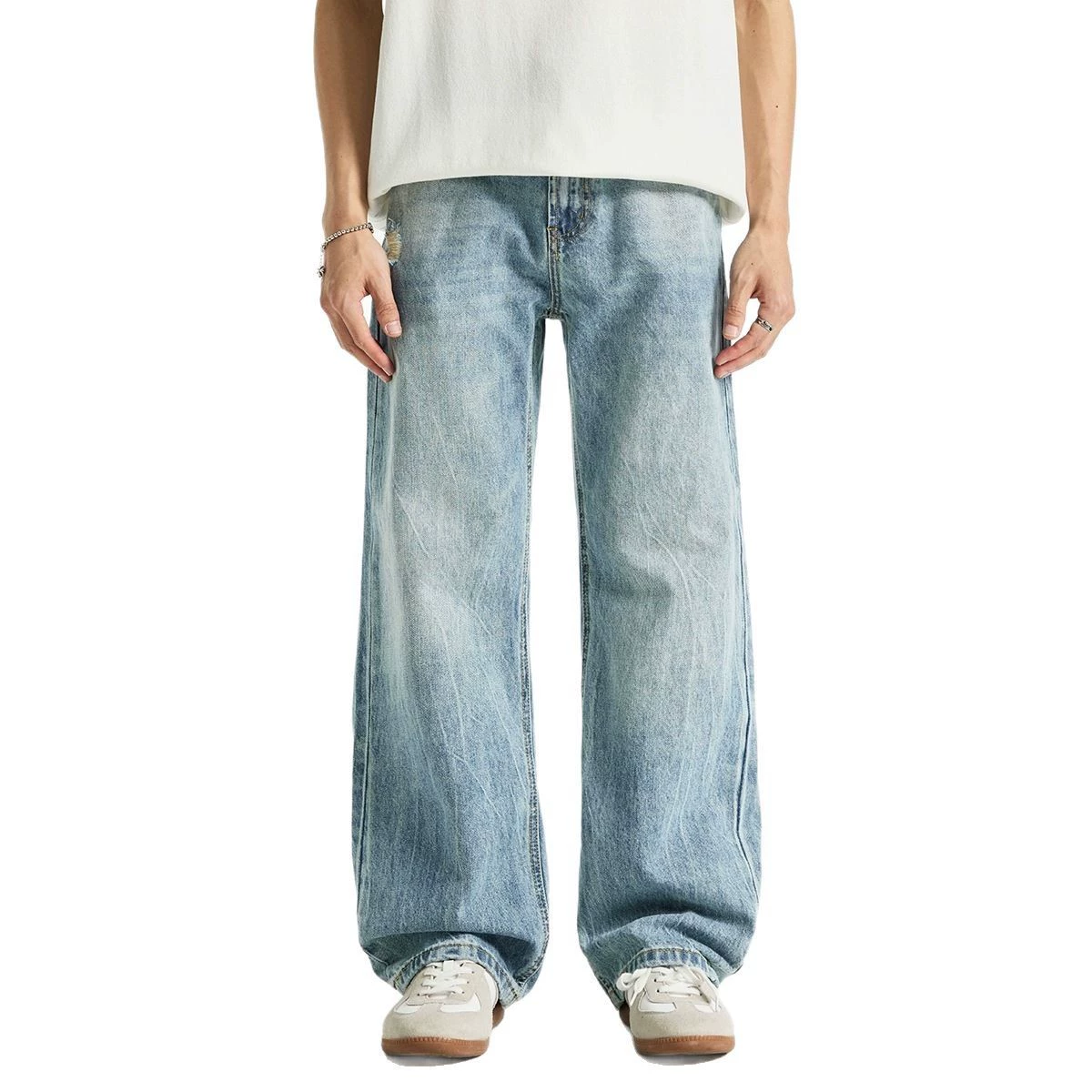 Tide, summer jeans hip-hop style, trend trousers
