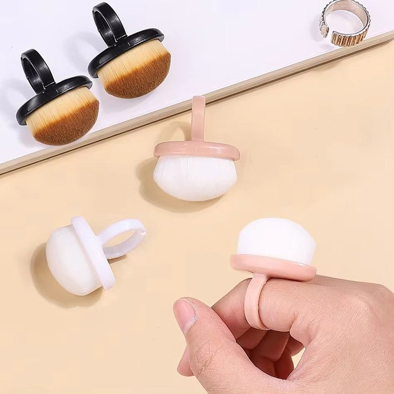 Ring-Style Dust Brush, Ring-Shaped Nail Prep Dust Brush, Nail Polishing and Cleaning Tool, Portable Version Ring-Style Dust Brush, Ring-Shaped Nail Prep Dust Brush, Nail Polishing and Cleaning Tool, Portable Version