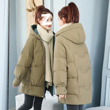 宽松女中长款棉服冬季2025新款加厚大码韩版棉衣面包棉袄外套
