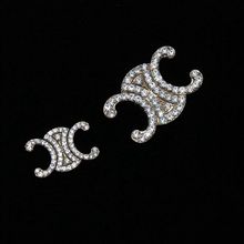 葵莎复古满钻字母diy发夹发卡合金配件 手机壳包包帽子贴钻材料