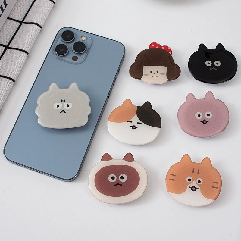 Мультяшный акриловый кронштейн подушки безопасности DIY клей ленивый Настольный выдвижной Кронштейн для мобильного телефона производитель на складе