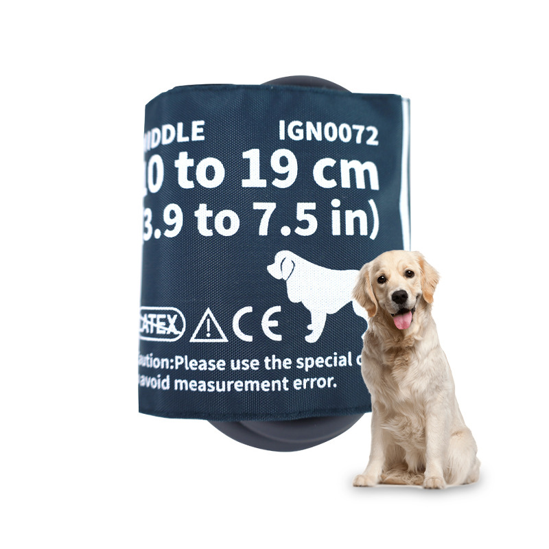 Fabricante Kangtai, venta al por mayor de accesorios para monitores de presión arterial, brazalete para monitor de presión arterial veterinario con conector, brazalete transfronterizo.