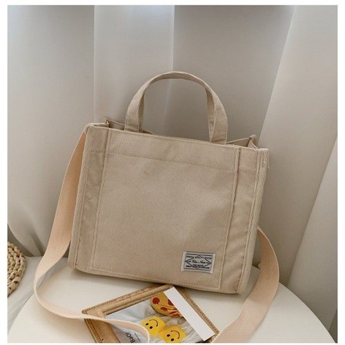 2025 New Plush Corduroy Canvas Bag Women's Single Shoulder Crossbody Handbag Korean Style Small Square Bag Dropshipping One Piece