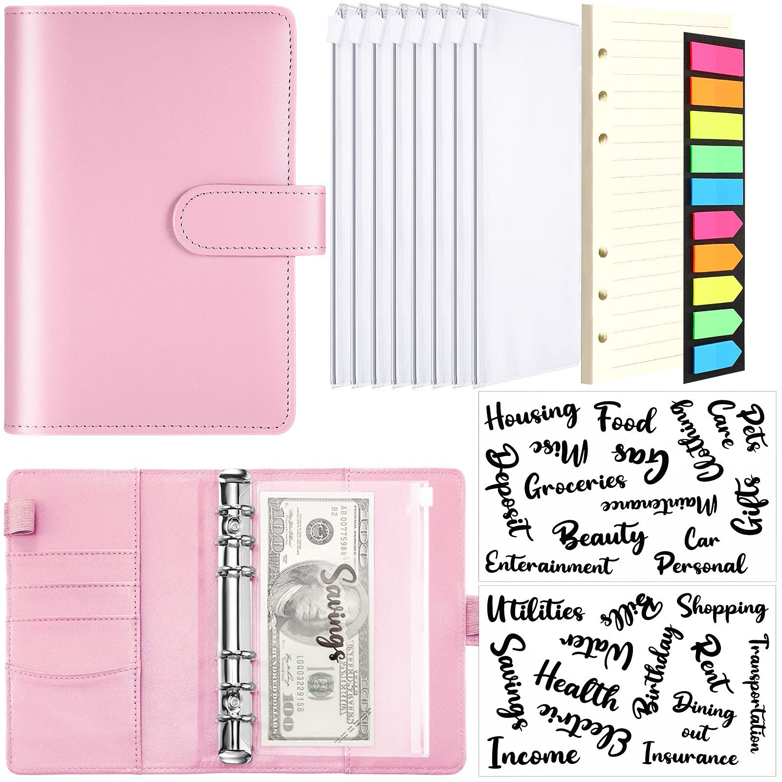 Creative A6 Solid Color Money Clip Handbook 6 Hole Flipchart display picture 1
