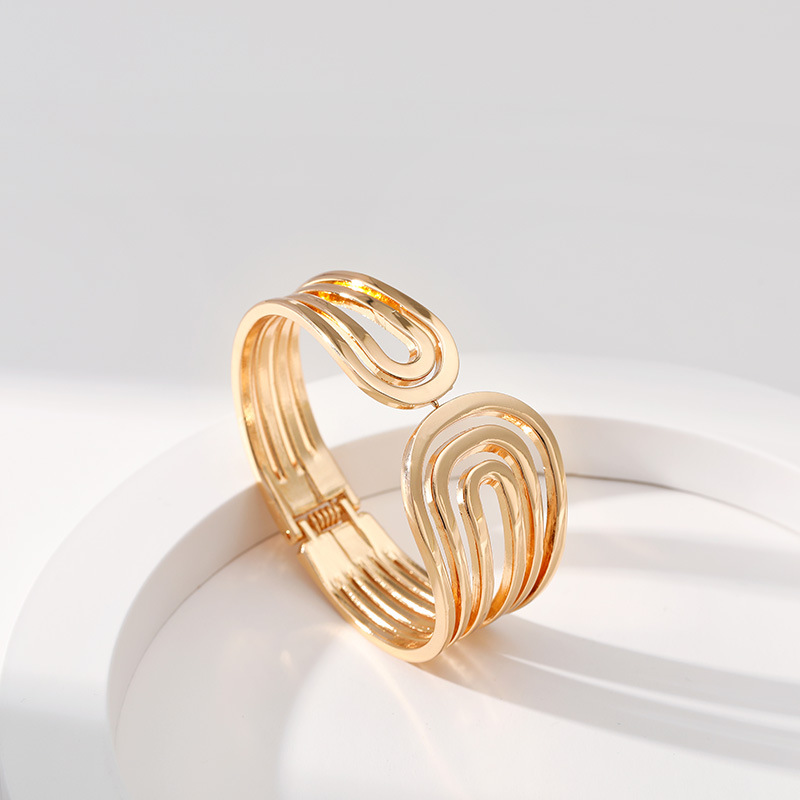 Retro Stripe Solid Color Alloy Womenu0027S Bangle 1 Piece