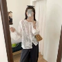 防晒圆领夏季显瘦衬衣