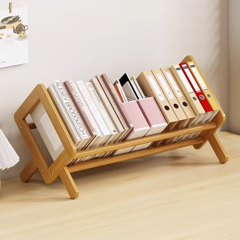 Bookshelf, Bookcase, Desktop Desk, Small Bedside Table Storage Rack, Simple Bay Window Shelf, Solid Wood