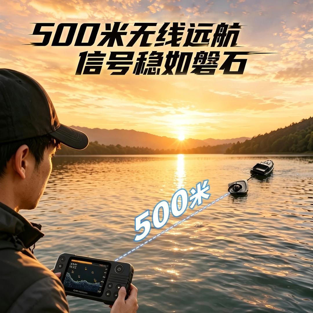 Specialized sonar fish finder for bait boats 500m Wireless long-range high-definition fish detection device without modification