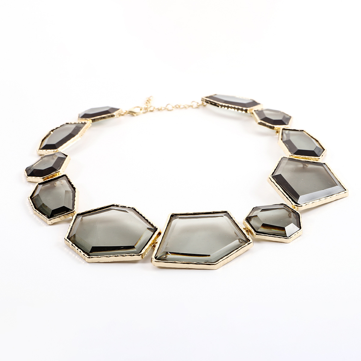 Fashion Geometric Plastic Inlay Rhinestones Womenu0027S Earrings Necklace