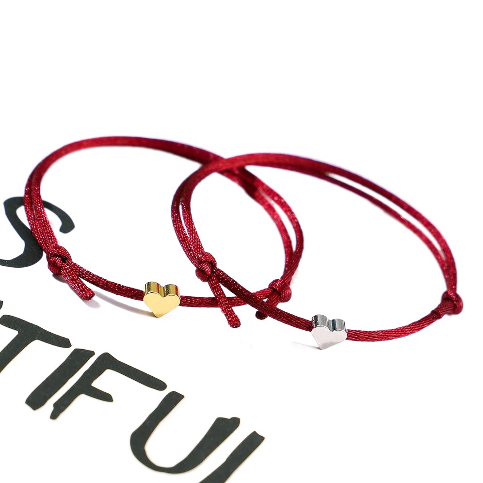 Zhuang Zhou New Simple Multi-color Adjustable Lucky Heart Bracelet