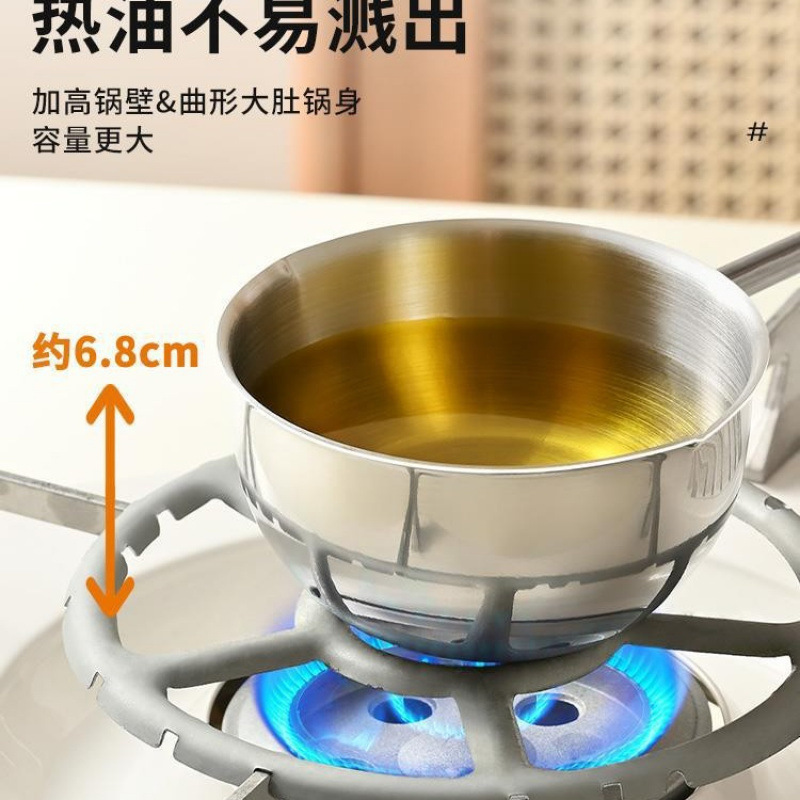 不锈钢泼油小锅家用烧油浇油迷你炝淋油厨房长柄油泼热油勺子批发|undefined