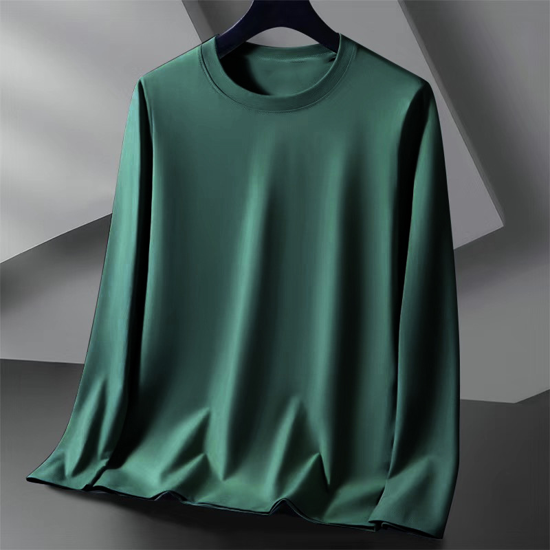 2026 camiseta delgada de mangas largas de hombre impresa simple camiseta de cuello redondo de hombre camiseta de tamaño grande ropa de tendencia universal