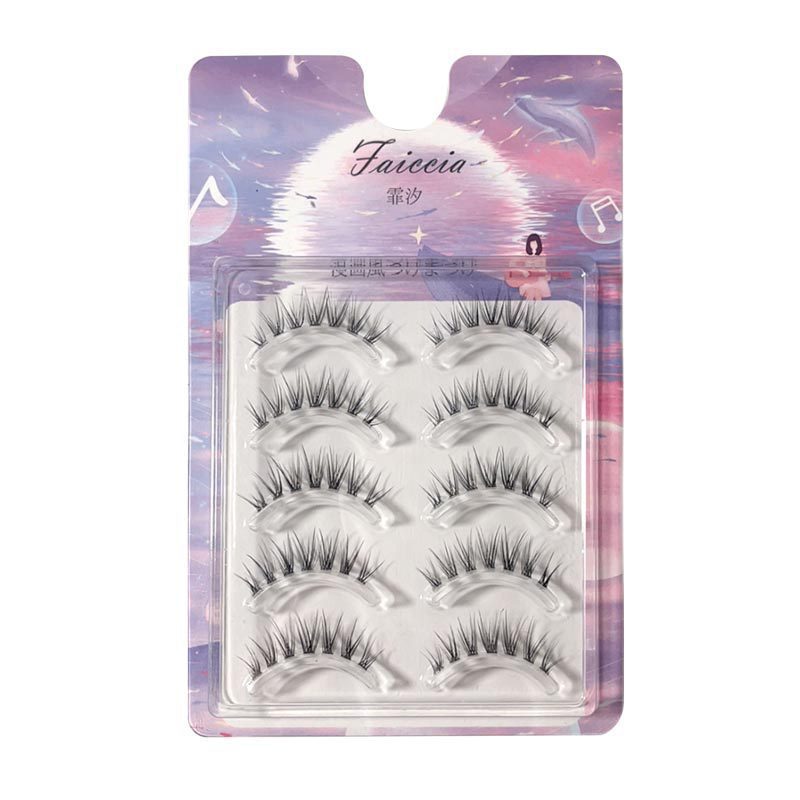 霏汐泰妆交叉仙子毛自然款小恶魔假睫毛漫画透明梗整条超自然仙女