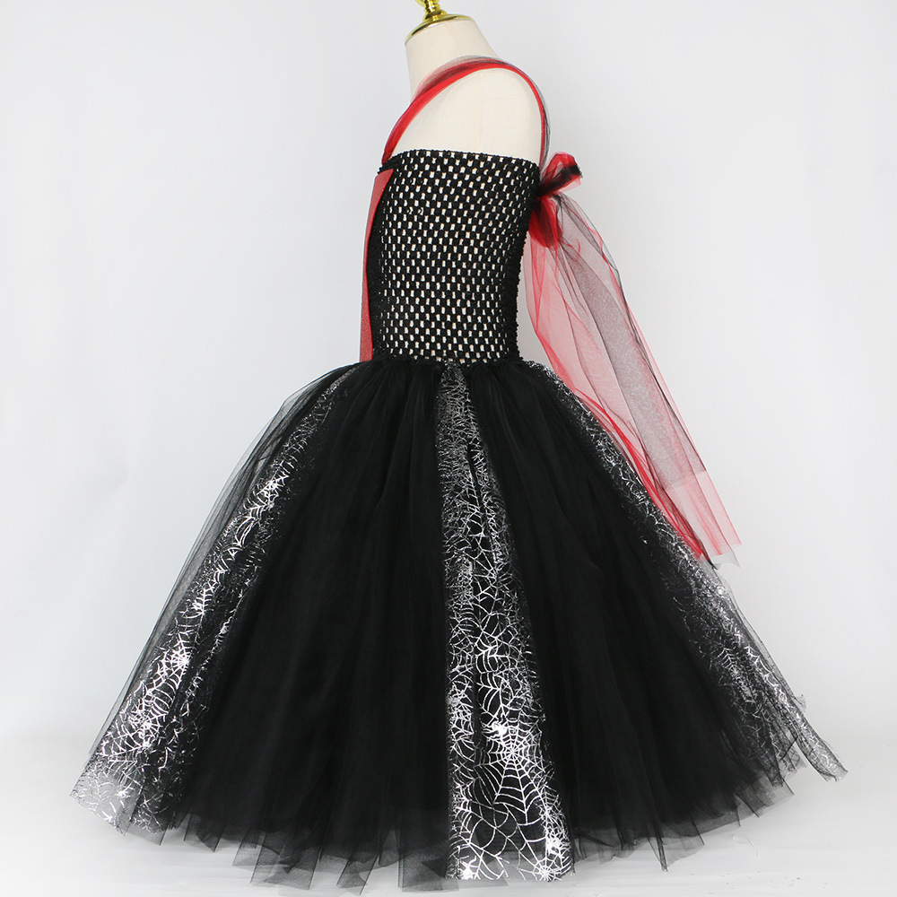 Abbigliamento per neonate costume ragazze ragnatela strega gonna vestito strega vestito gonna in tulle a rete_voghion.com