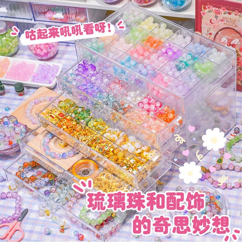 Детский браслет из бисера ручной работы, материал «сделай сам», популярный браслет для 8 девочек, подарочная коробка с кристаллами, детские игрушки из бисера