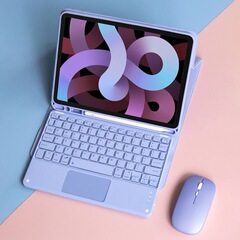 Ipad対応タブレットair 5保護カバー9.7第10世代bluetooth pro 11タッチキーボードair 4皮カバー10.2