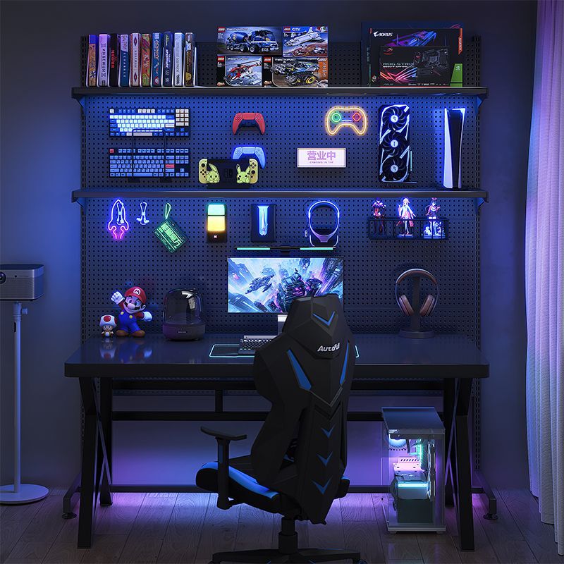 Bedroom Storage Floor-Standing Storage Rack Sub-Rack Hardware Hole Board Girl Computer Competition Rack Desk