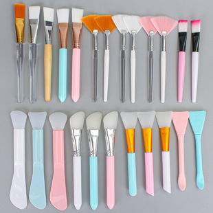 Beauty Silicone Brush Mask Brush Makeup Brush Soft Hair Brush Mud Mask Beauty Makeup Tools Fan-shaped Fruit Acid Brush