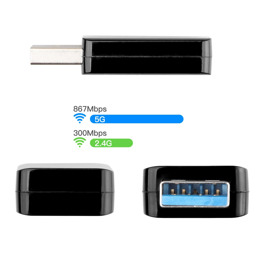Двухдиапазонный 2.4G/5G, 1300M гигабитный USB беспроводной сетевой адаптер, приёмник сигнала WIFI, сетевой адаптер USB