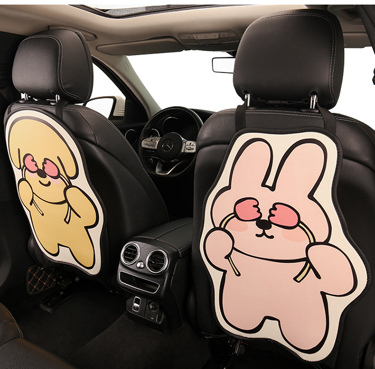 Tulip Biye Small Animal Design Car Seat Back Anti-Kick Pad, Car Seat Anti-Dirt Pad, Universal for All Seasons, Rear Seat
