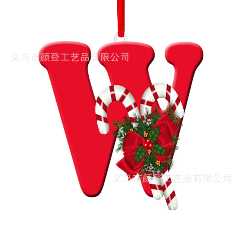 国境を越えた新しいアイデア英語のアルファベットはアクリル平面クリスマスツリーのホームパーティーの装飾プレゼントを飾っている|undefined
