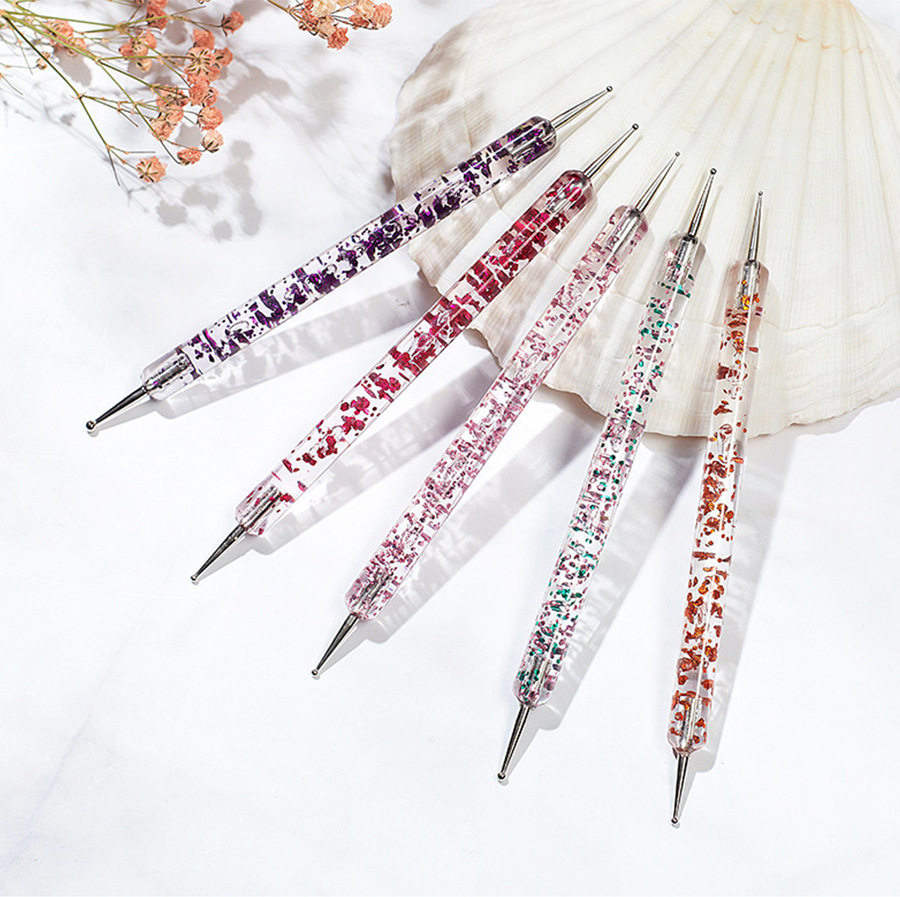 Description Picture 3 of item5Pcs/set Nail Art Dotting Pen Crystal Beads Handle Dual-ended Drawing Painting Rhinestones Picking Tools Manicure Nail Dot Pen